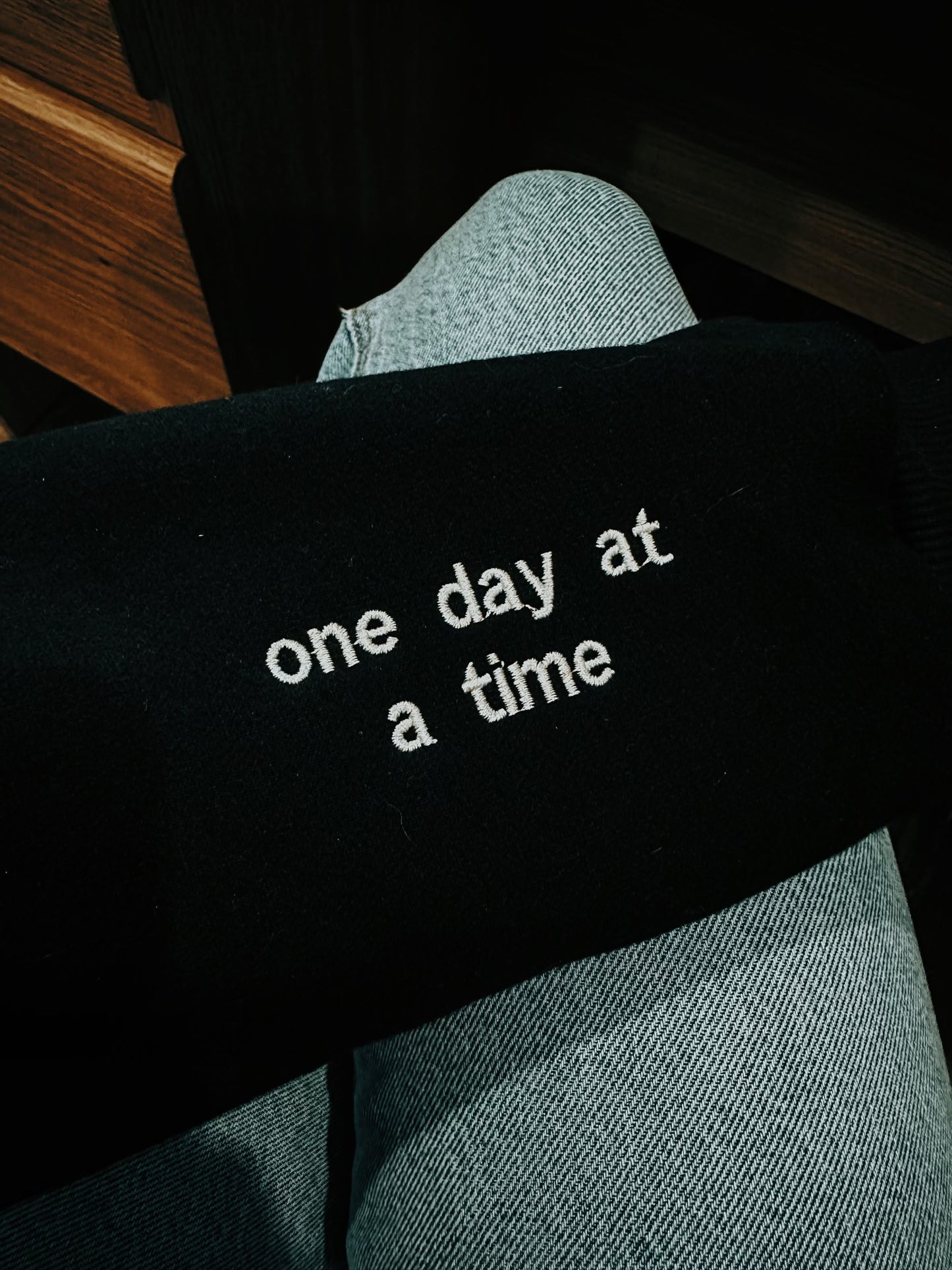 Sober "One Day at a Time" Crewneck